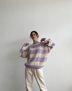 Lavender Striped Sweater