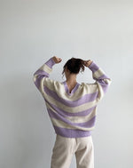 Lavender Striped Sweater