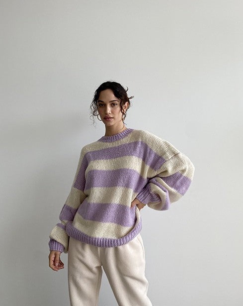 Lavender Striped Sweater