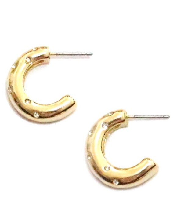 Rhinestone Hoop Earrings
