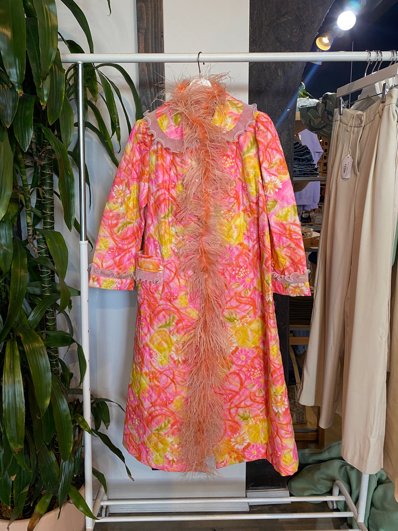 Vintage Barbie Quilted Floral Coat