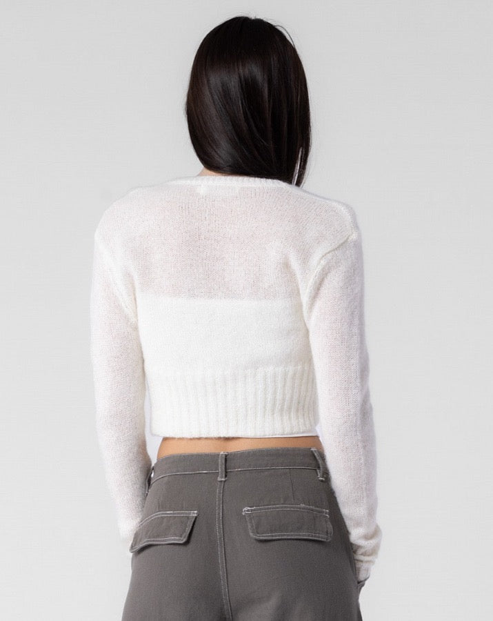 Coconut Cropped Cardigan