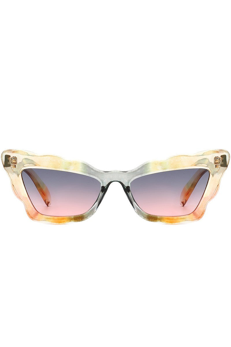 Peyton Scalloped Cat Eye Sunglasses