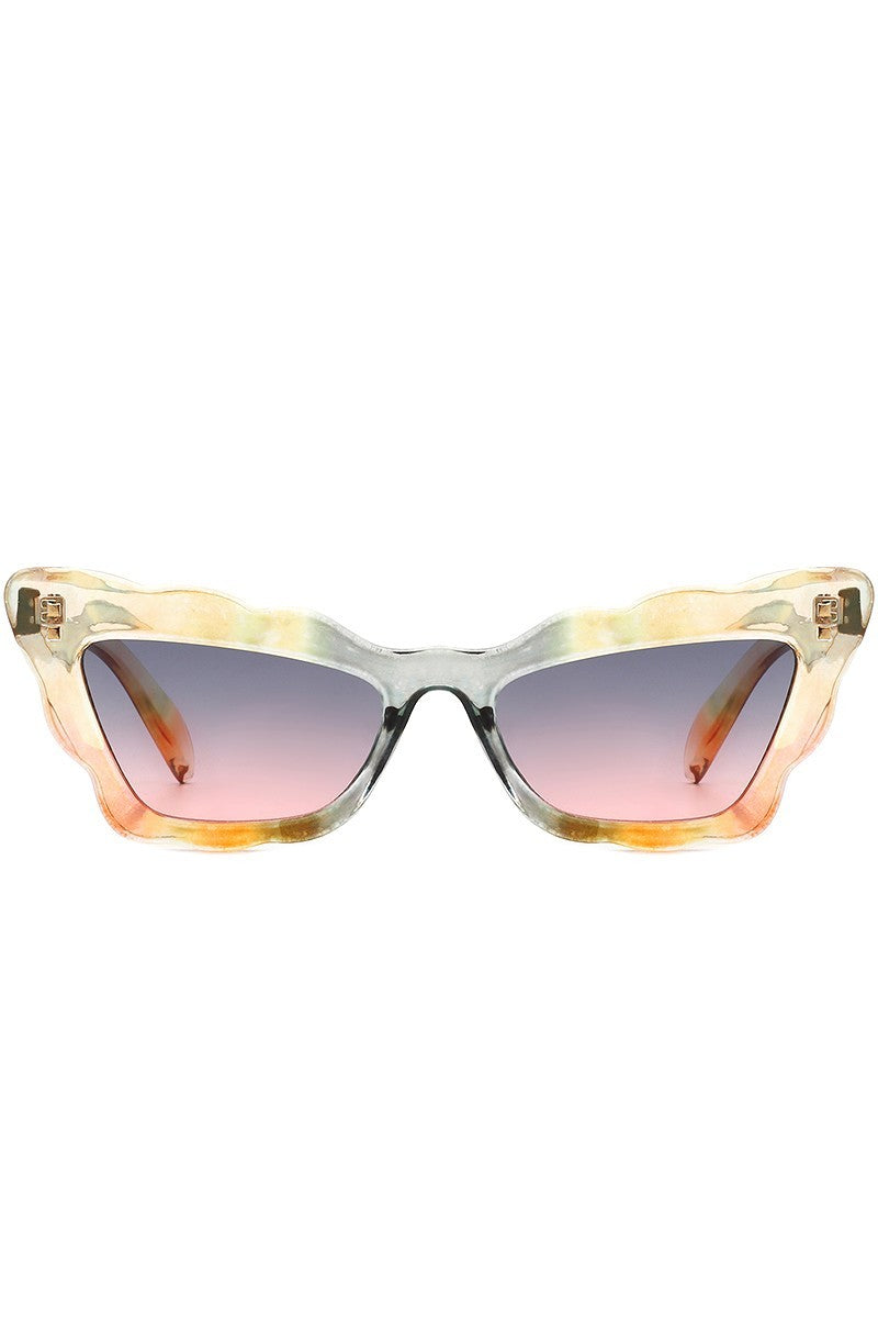 Peyton Scalloped Cat Eye Sunglasses