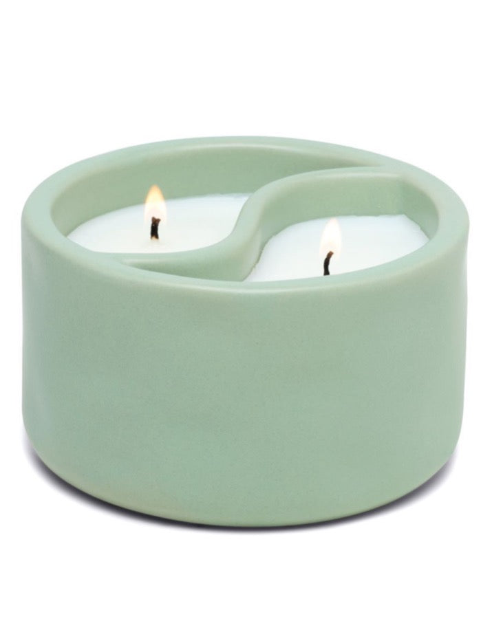 YIN & YANG 11 OZ SAGE GREEN MATTE CERAMIC - GREEN TEA & ALOE